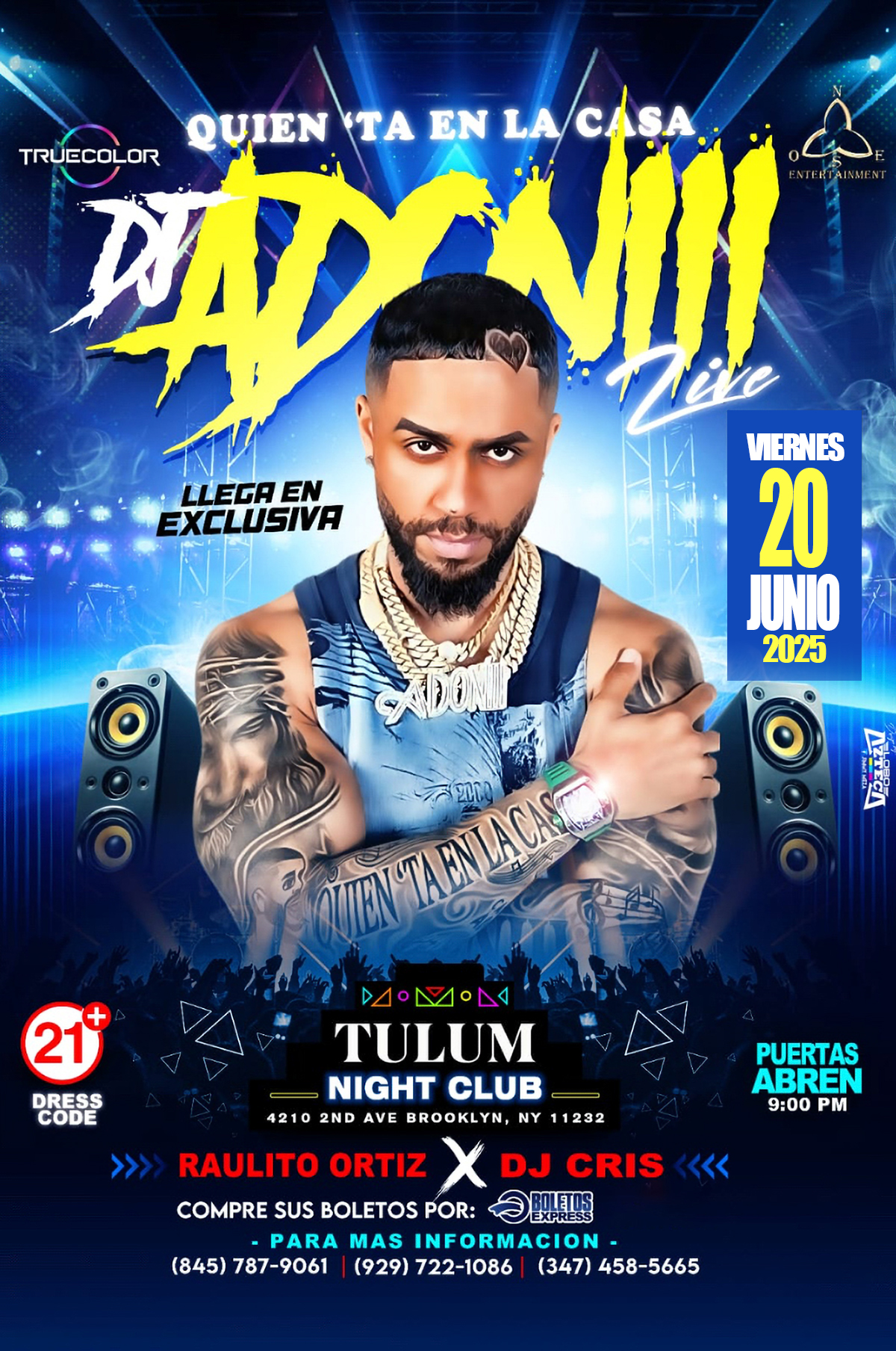NEW DATE DJ ADONI LIVE EN EXCLUSIVA , RAULITO ORTIZ Y DJ CHRIS