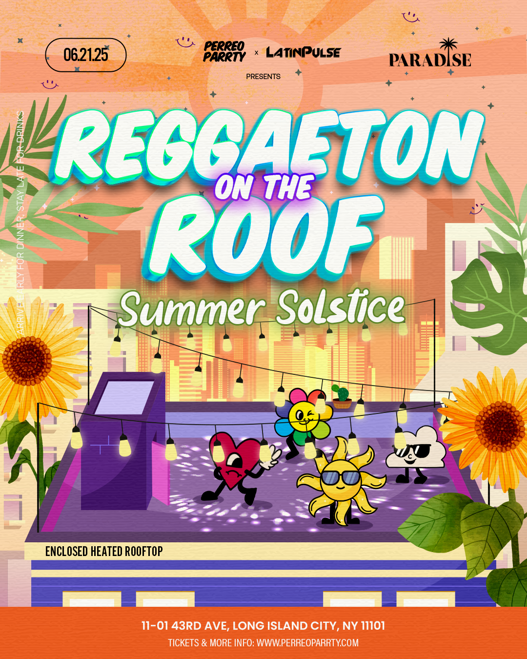 Reggaeton on the Roof  - Summer Solstice Latin Dance Party Rooftop Skyline