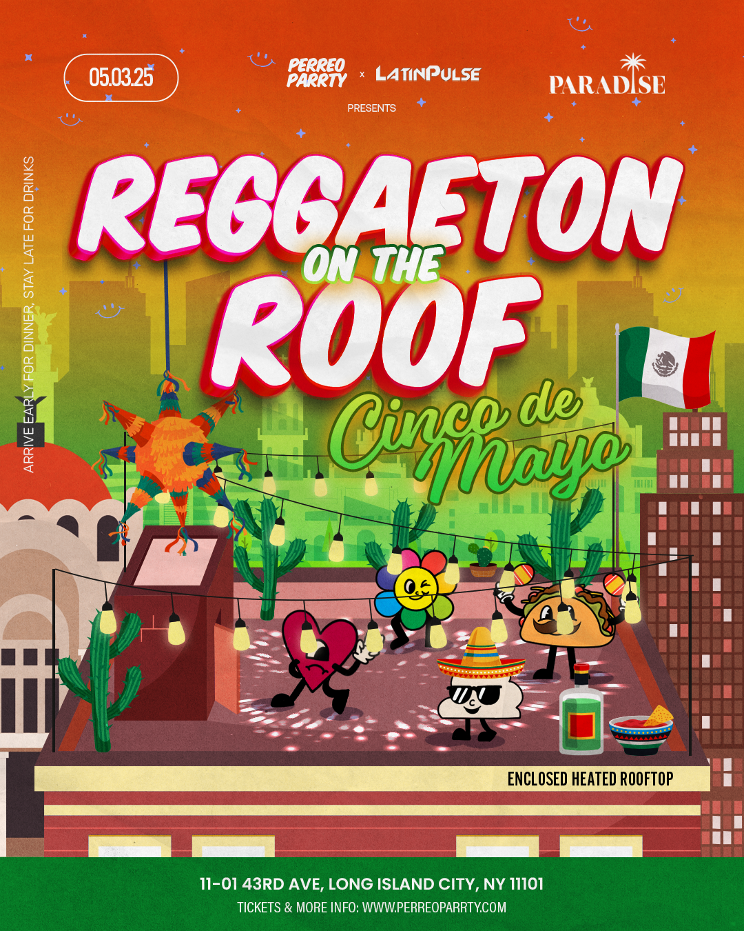 Reggaeton on the Roof  - Cinco De Mayo Latin Dance Party Rooftop Skyline