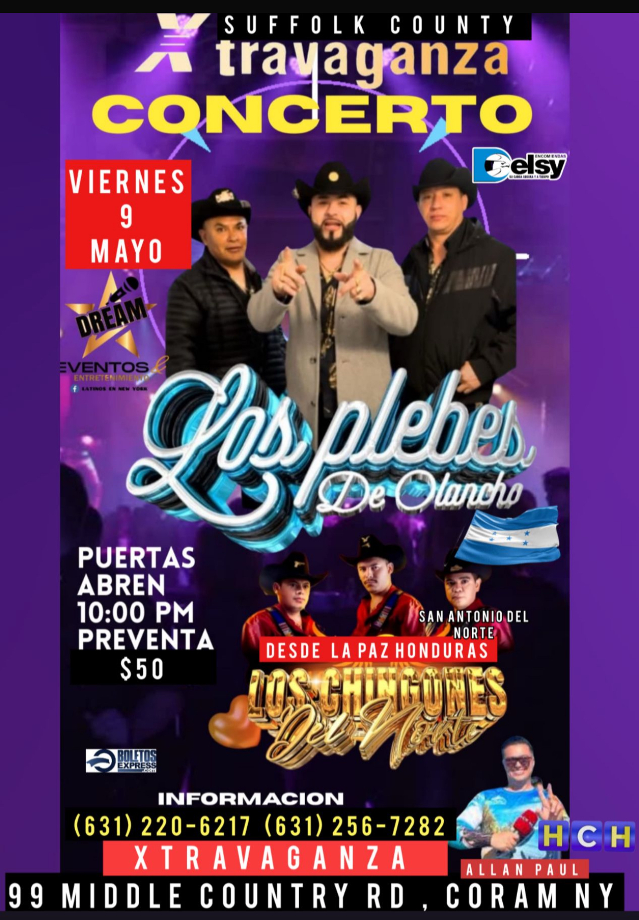 Vier 09 Mayo Los Plebes de Olancho vs Chingones del Norte  / Coram suffolk NY