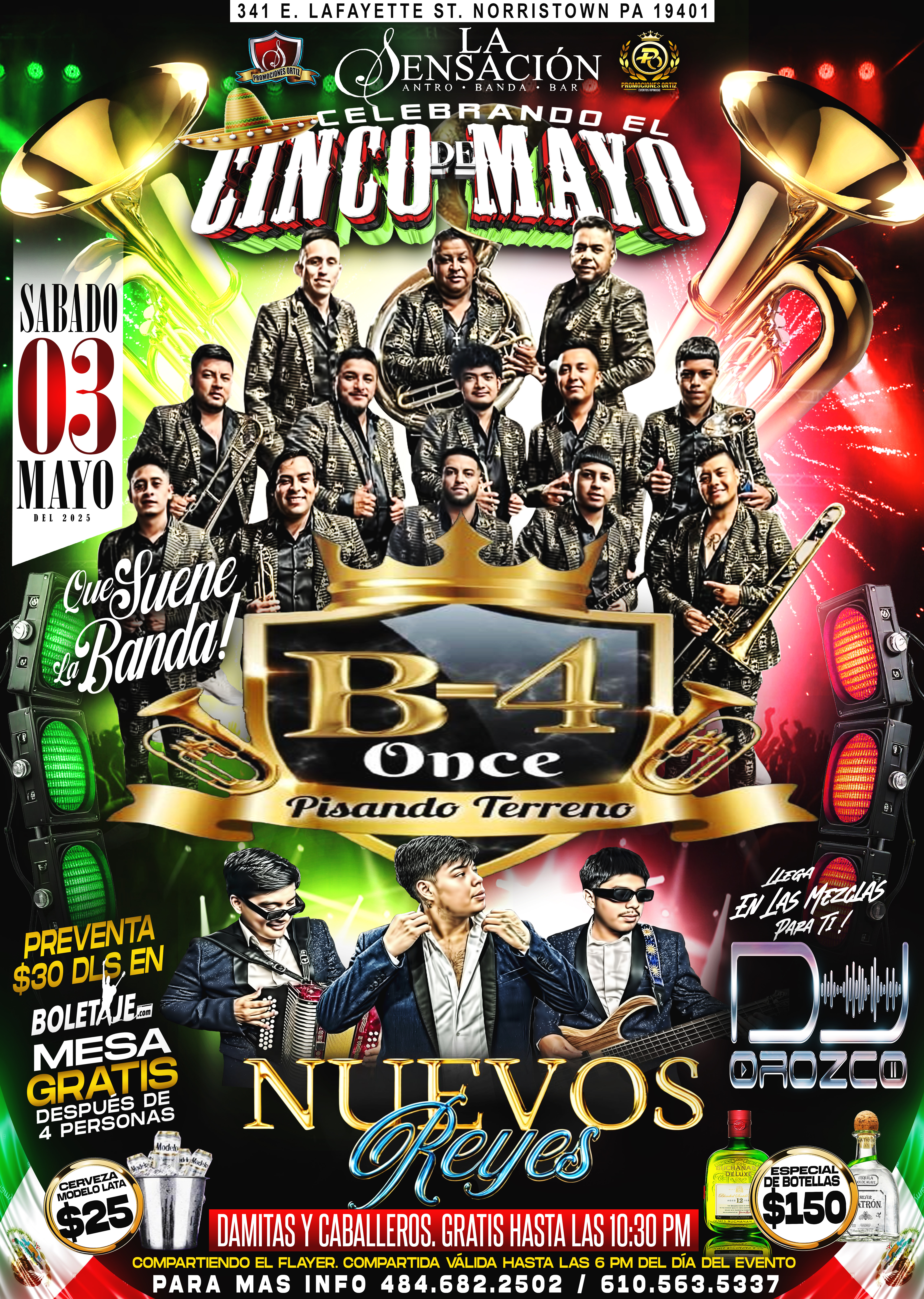 B-4 ONCE PISANDO TERRENO & NUEVOS REYES