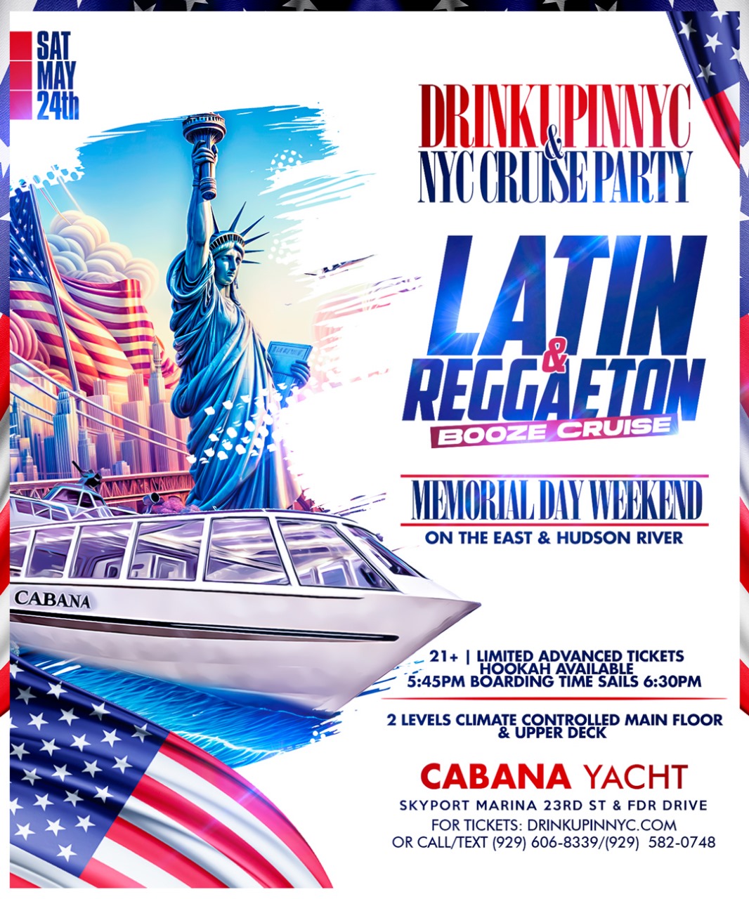 Buy tickets for MDW 2025 NYC LATINOS REGGAETON SUNSET CRUISE PARTY MDW 2025 NYC LATINOS REGGAETON SUNSET CRUISE PARTY
