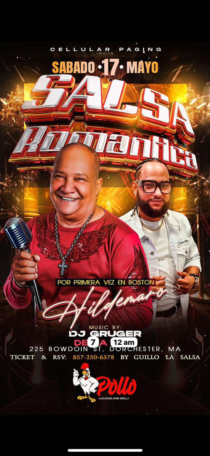 Buy tickets for HILDEMARO SALSA ROMANTICA EN BOSTON HILDEMARO SALSA ROMANTICA EN BOSTON