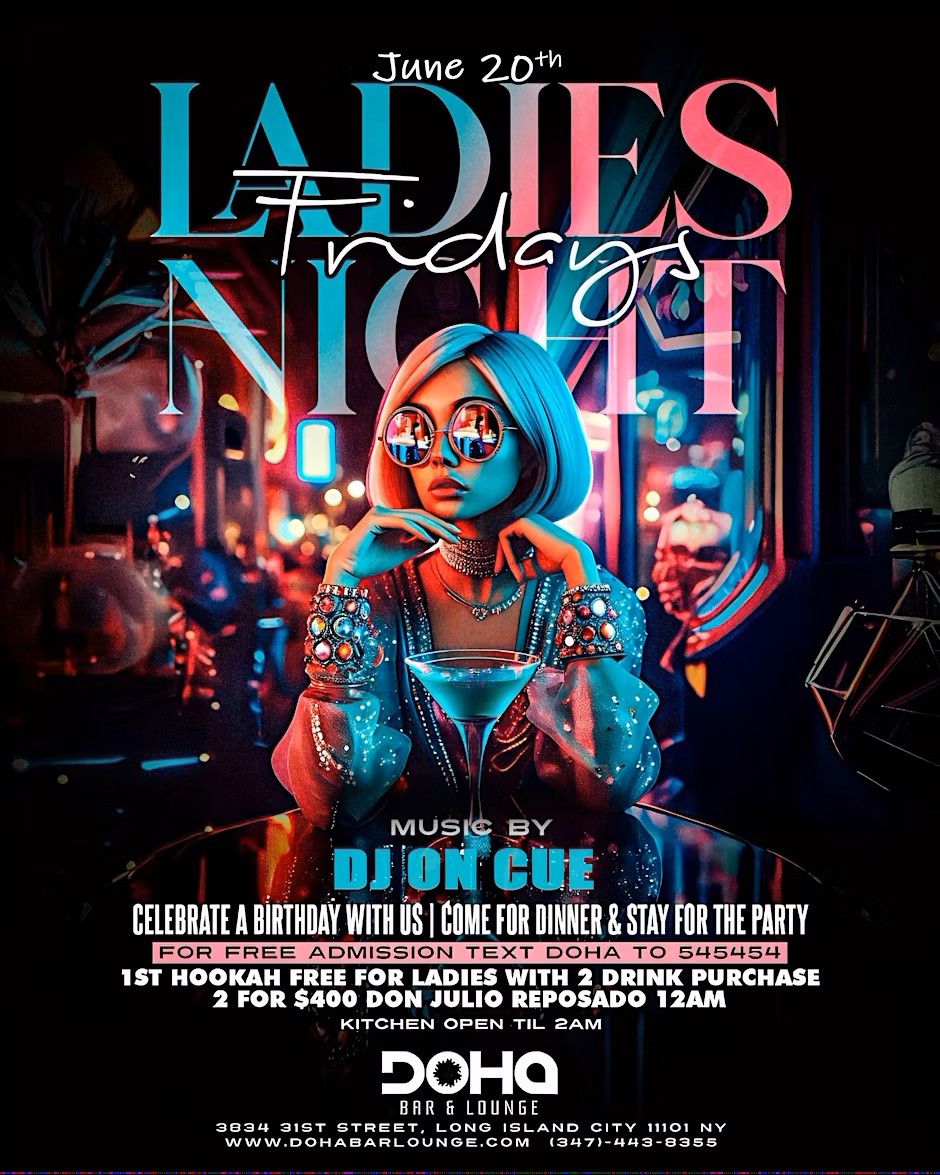 Ladies Night Fridays at Doha Bar Lounge