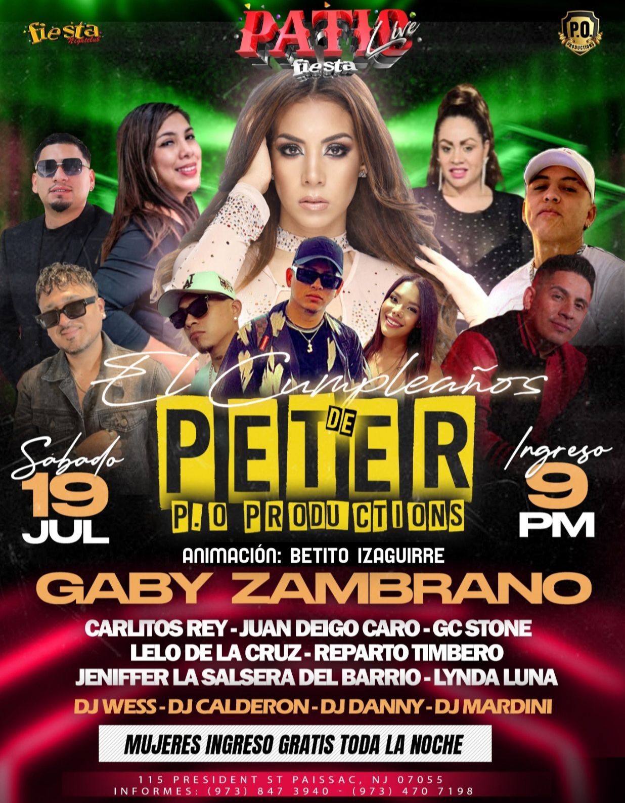 GABY ZAMBRANO, CARLITOS REY, JUAN DIEGO CARO, GC STONE, LELO DE LA CRUZ Y MAS