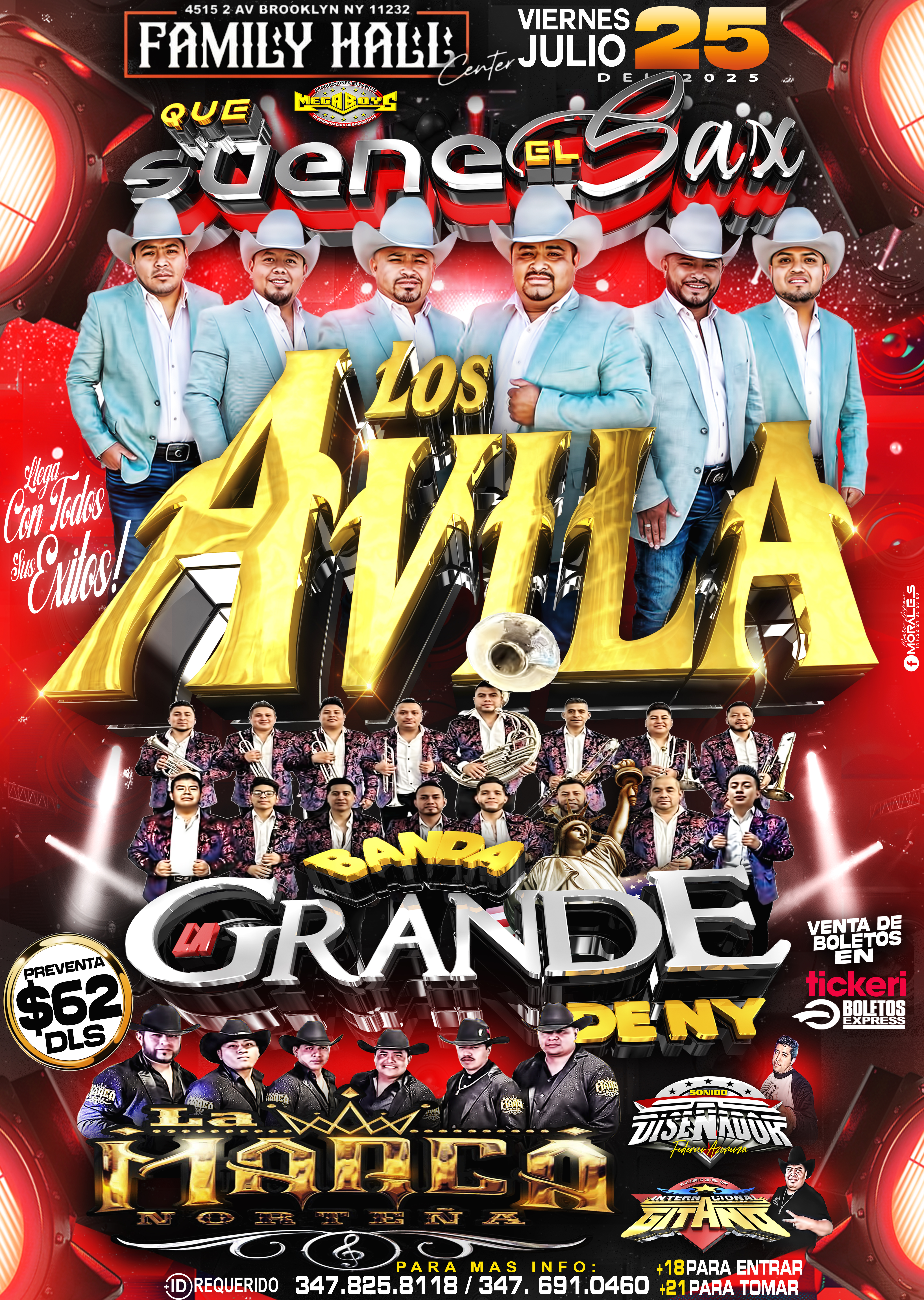 LOS AVILA, BANDA LA GRANDE DE NY & LA MANCA NORTEÑA